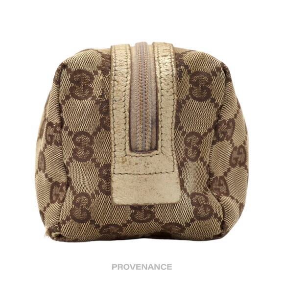 🔴 Gucci GG Canvas Zip Pouch - Brown  Ivory - Picture 6 of 10
